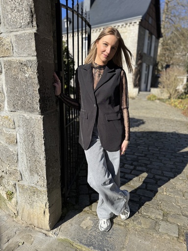 BLAZER SANS MANCHES ANNIE - NOIR
