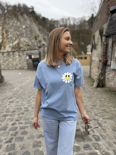 T-SHIRT BLOOM - BLEU