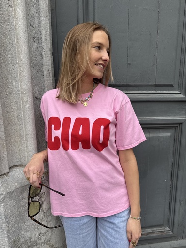 T-SHIRT CIAO - ROSE