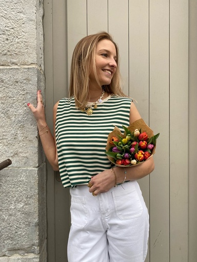 TOP LIGNÉ OLI - VERT