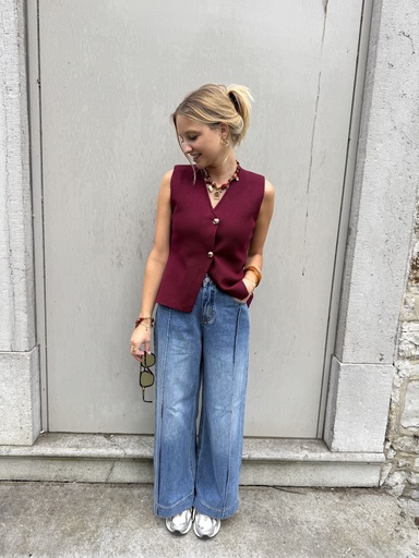 GILET SANS MANCHES MIMI - BORDEAUX