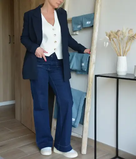 BLAZER MANON - BLEU